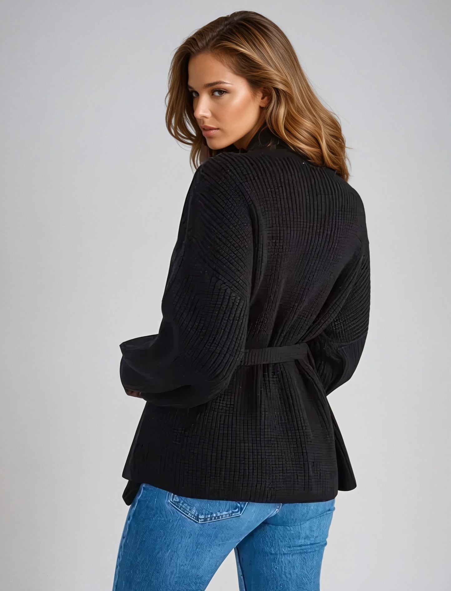Cozy Belted Knit Cardigan with Soft Fabric and Versatile Design