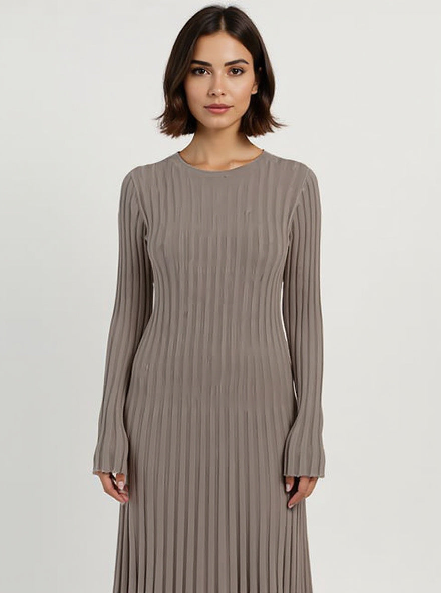 Ribbed Knit Maxi Dress, view 4
