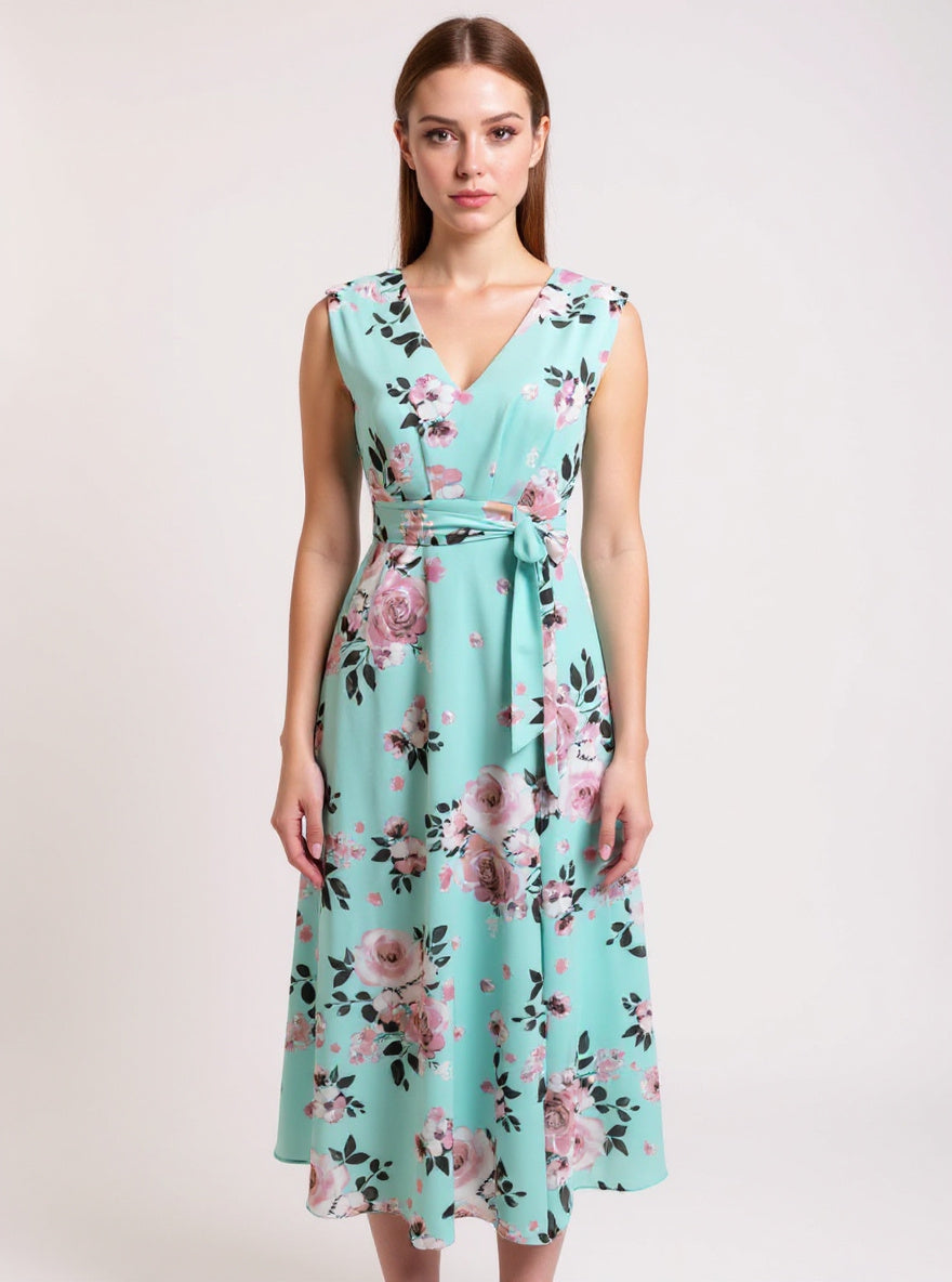 Floral Chiffon Maxi Dress, view 3