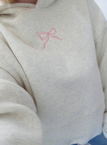 Bow Embroidered Hoodie, view 3
