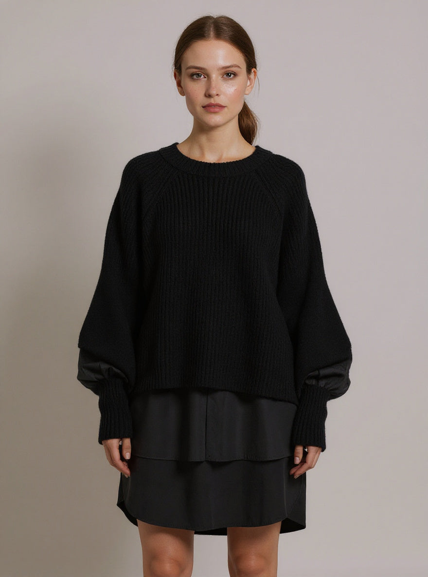 Layered Knit Sweater Set