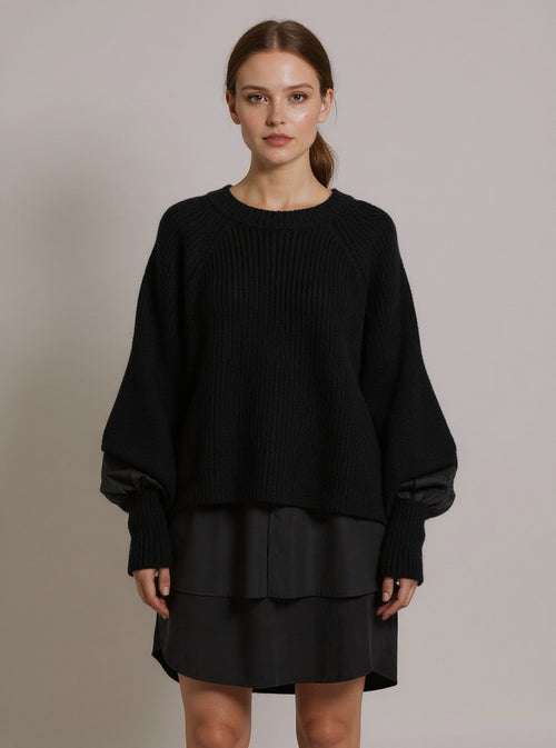 Layered Knit Sweater Set