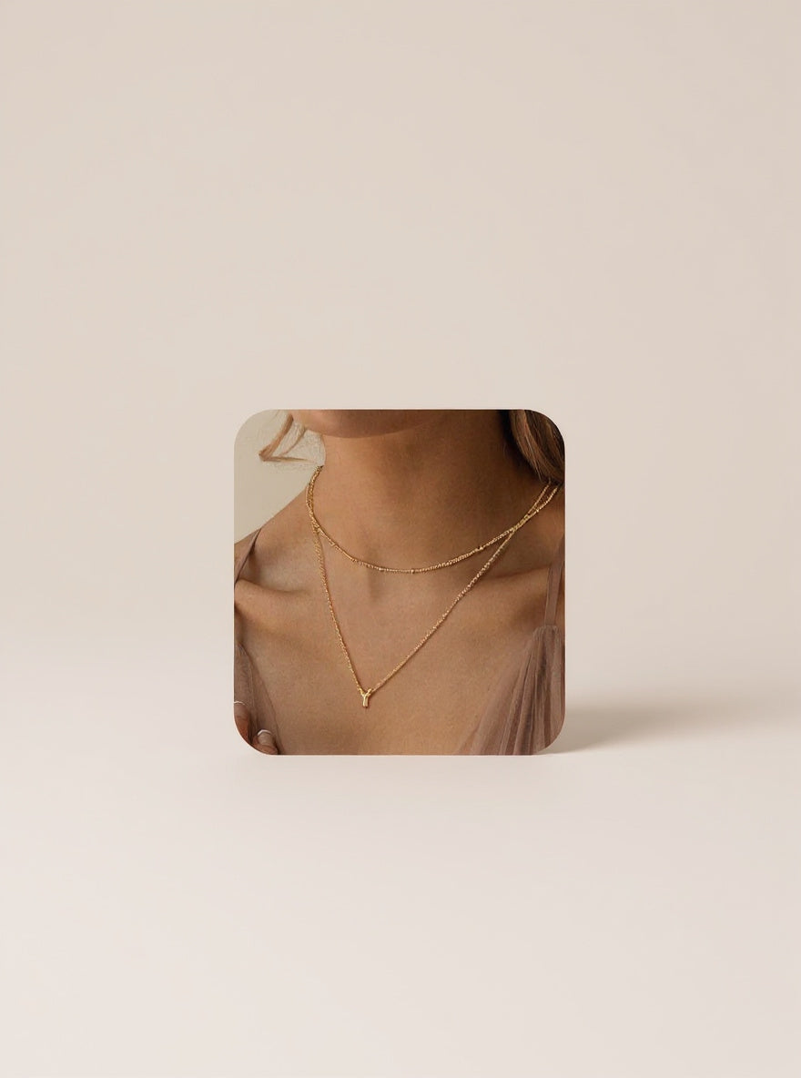 Layered Initial Necklace