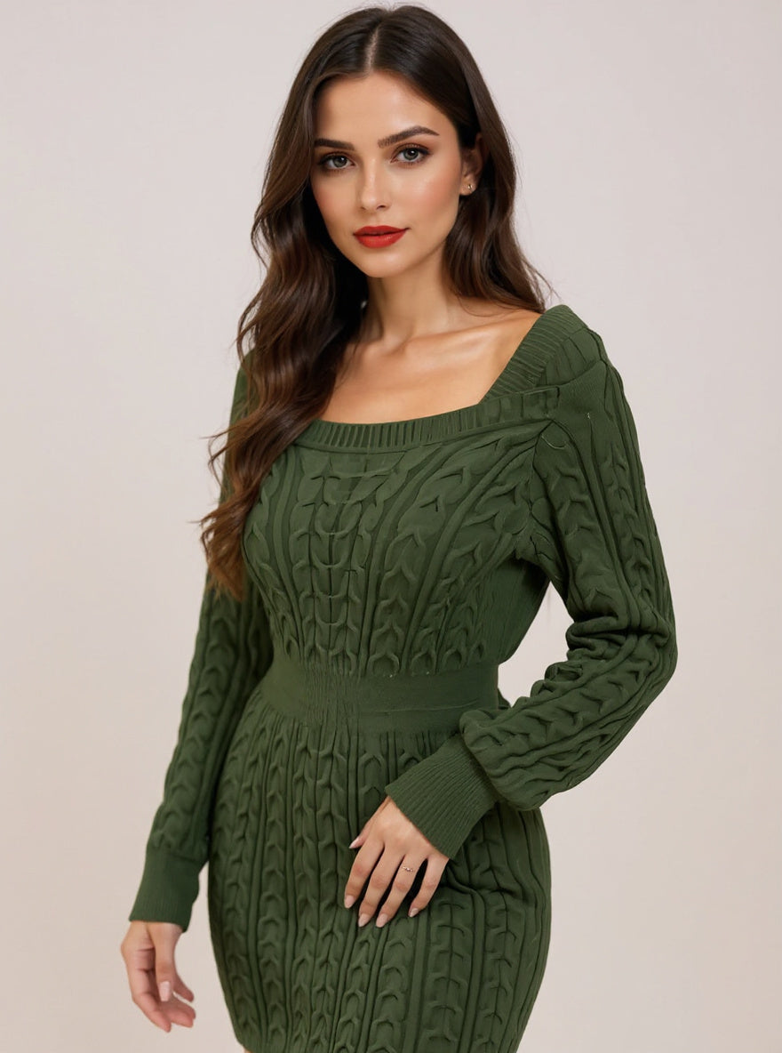 Twist Knit Bodycon Dress, view 4