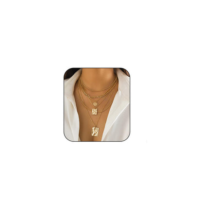 Layered Gold-Tone Chain Necklace, view 3