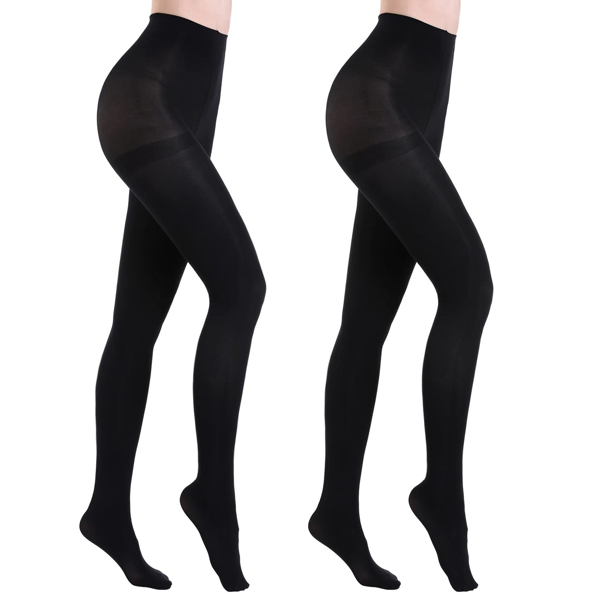 Semi-Opaque Control Top Tights, Two Pairs, view 3