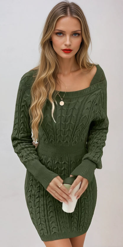 Cozy Twist Women's Knit Bodycon Dress