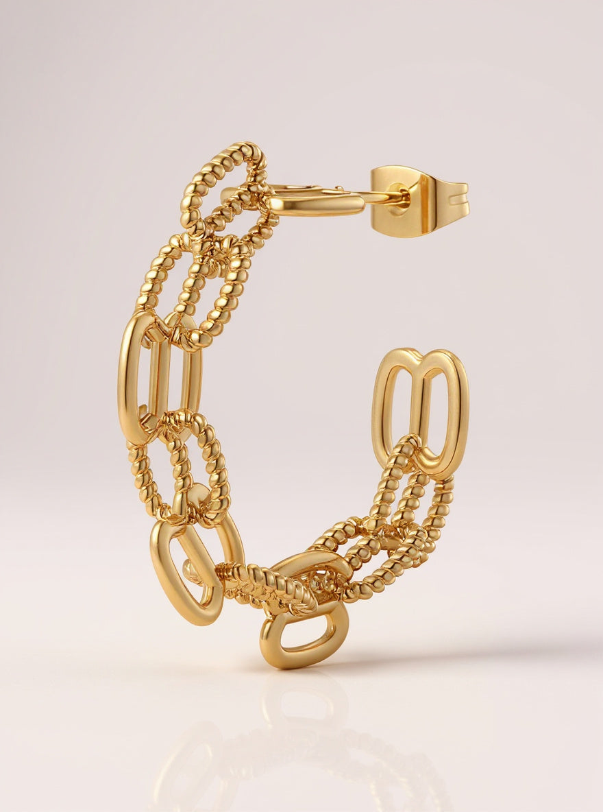 Gold-Plated Hoop Earrings