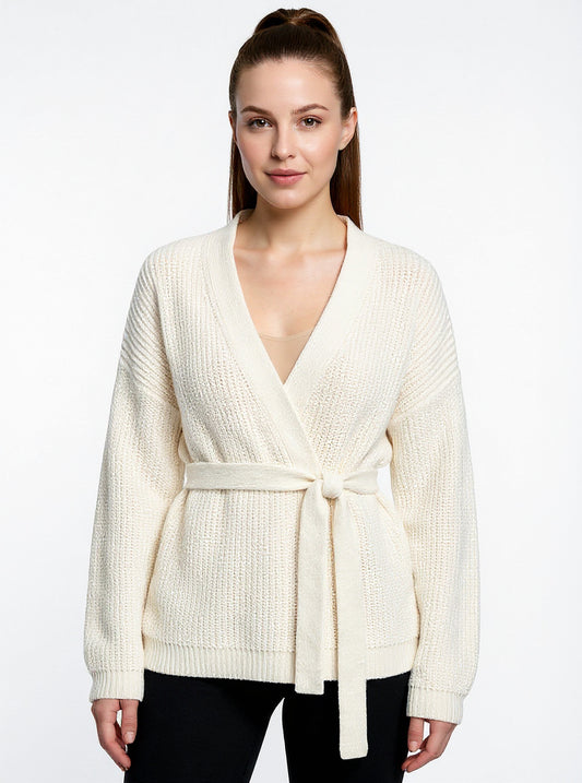 Belted Knit Cardigan
