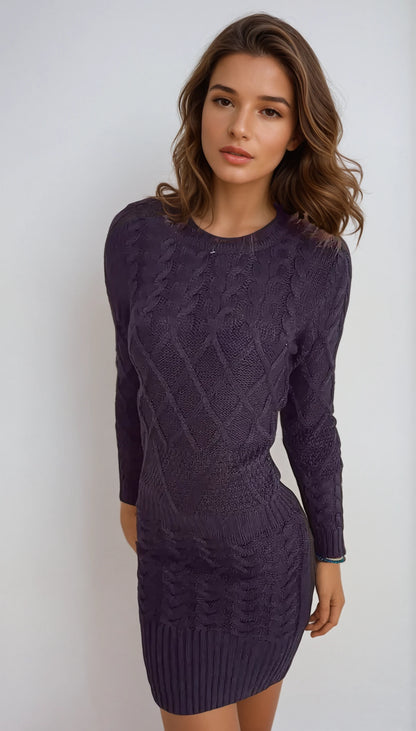 Comfy Winter Knit Dress with Soft Fabric and Flattering Fit