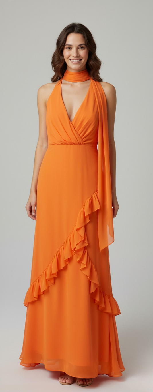 Elegant Rosalie Maxi Dress with Flowing Silhouette and Refined Details