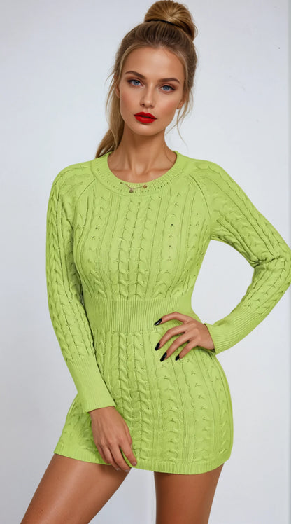 Cozy Twist Women's Knit Bodycon Dress