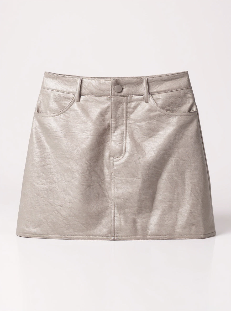 Faux Leather Mini Skirt