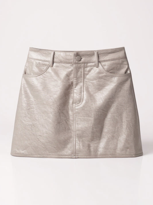 Faux Leather Mini Skirt