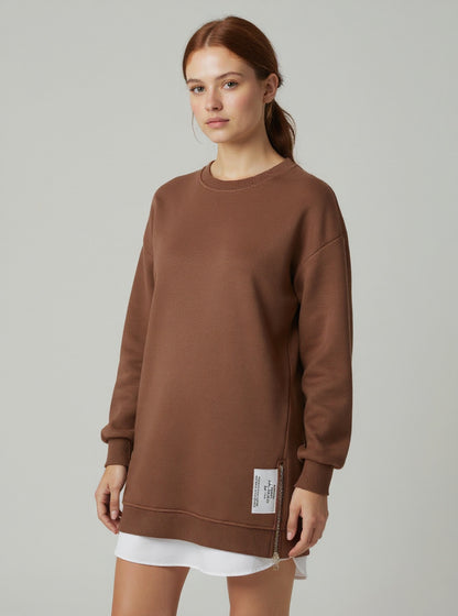 Plush Sweatshirt Dress, view 3