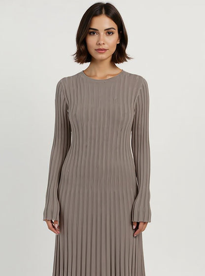 Ribbed Knit Maxi Dress, view 4