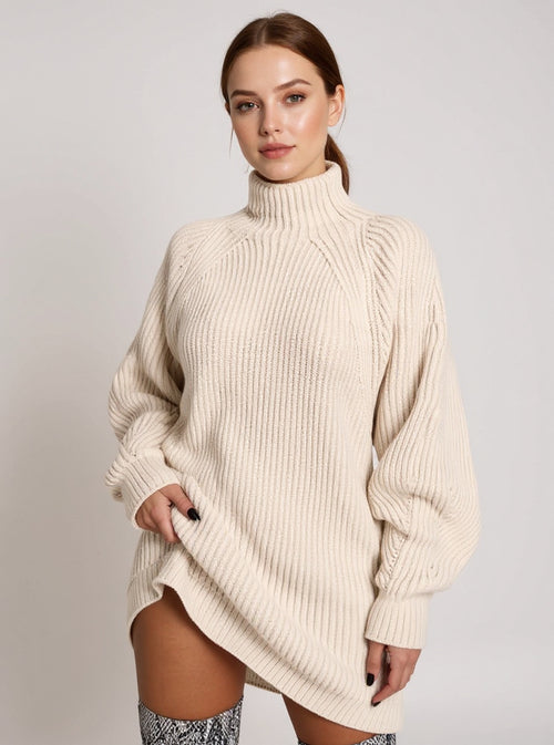 Turtleneck Sweater Dress