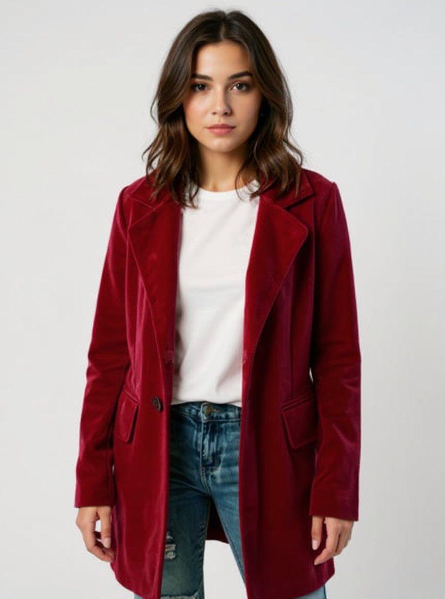 Velvet Midi Jacket, view 2