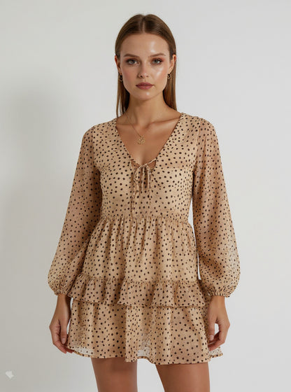 Leopard Print Chiffon Dress, view 2