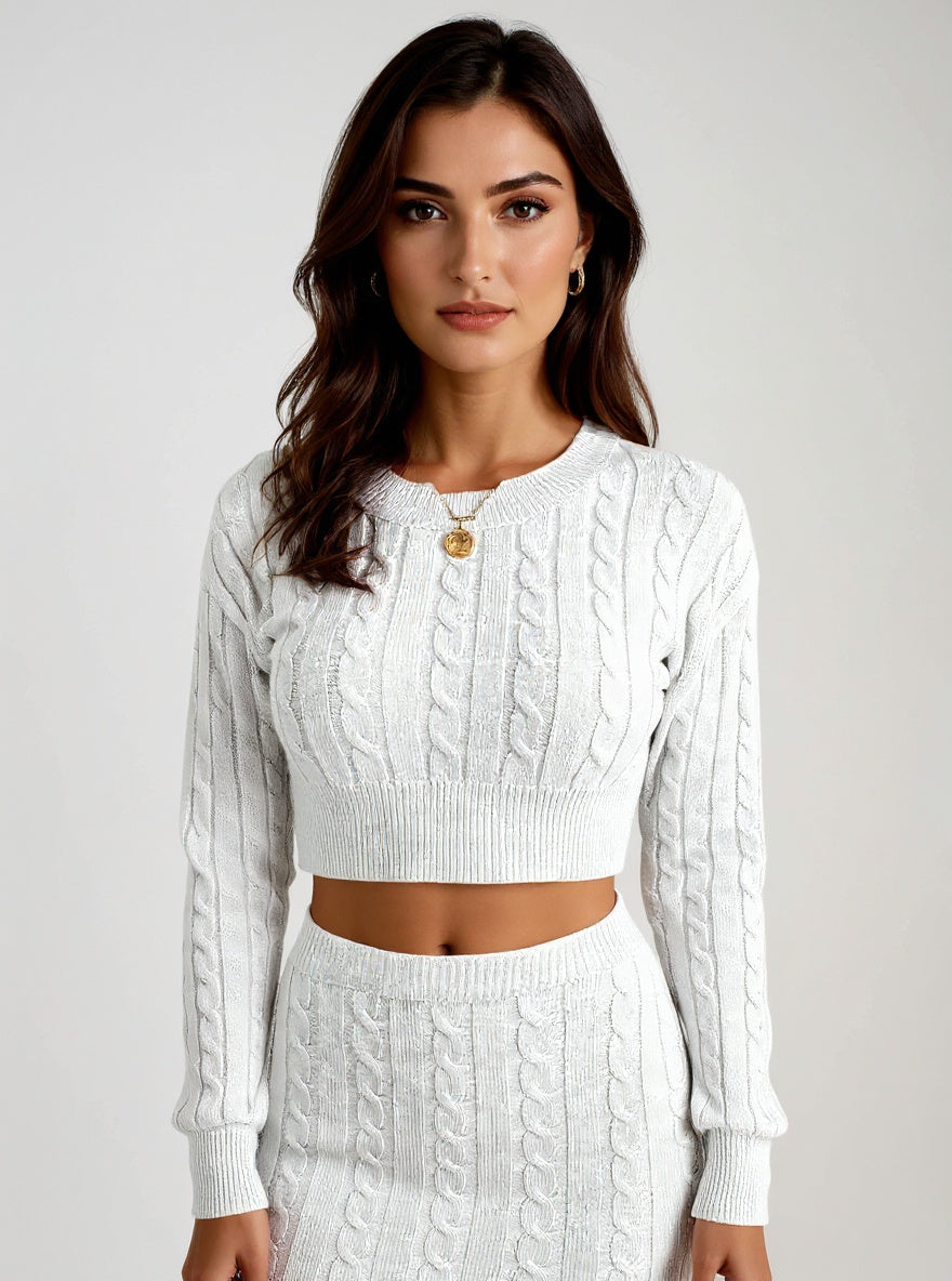 Twist Knit Two-Piece Set, view 4