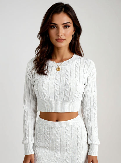 Twist Knit Two-Piece Set, view 4