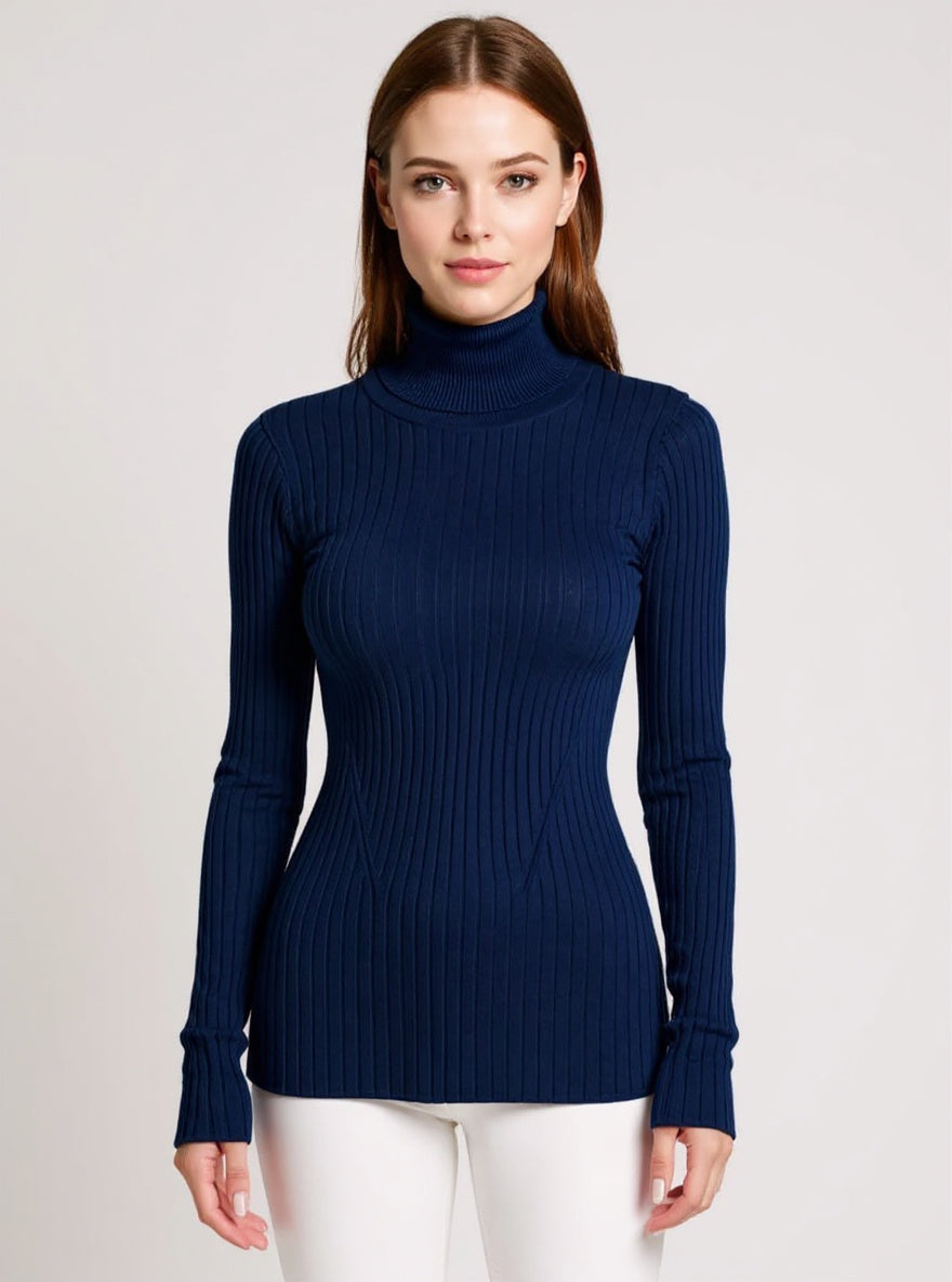 Ribbed Turtleneck Sweater, view 4