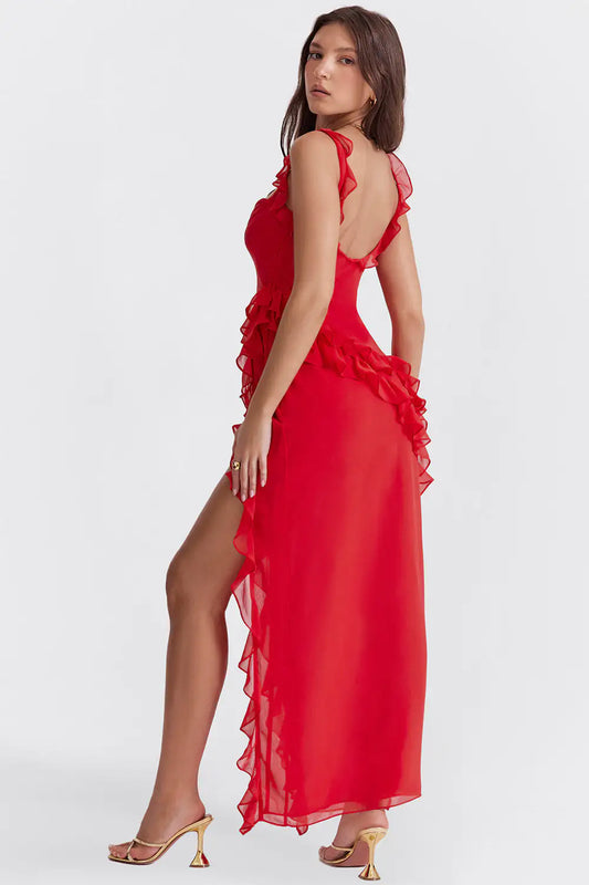 Elegant Osveci Ruffle Dress with Flattering Fit and Delicate Details