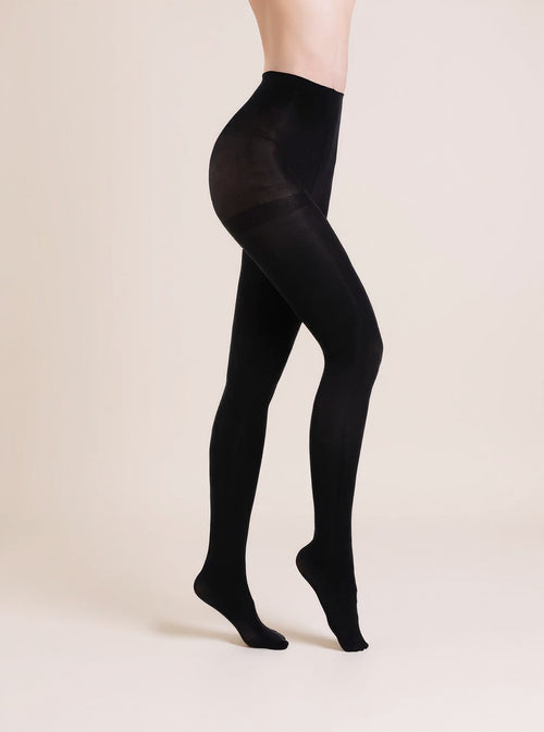 Semi-Opaque Control Top Tights, Two Pairs