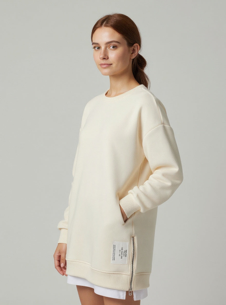 Plush Sweatshirt Dress, view 4