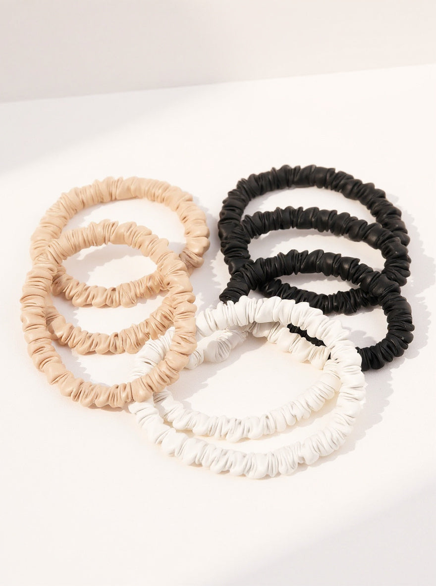 Satin Scrunchies, Set of Eight, view 2