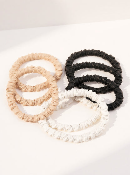 Satin Scrunchies, Set of Eight, view 2