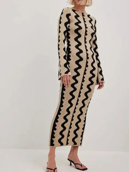 Form-Fitting Knit Bodycon Dress with Stretch Fabric for a Perfect Fit