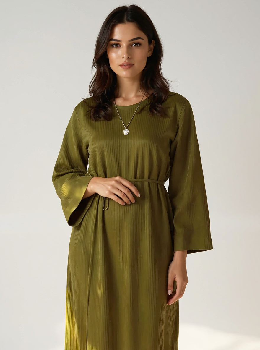 Lace-Up Knit Dress