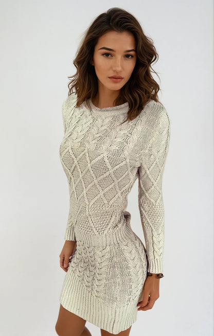 Comfy Winter Knit Dress with Soft Fabric and Flattering Fit