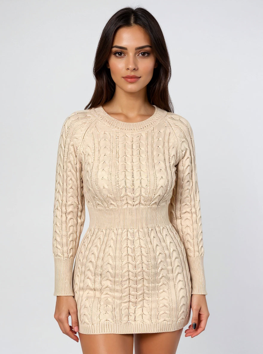 Twist Knit Bodycon Dress, view 3