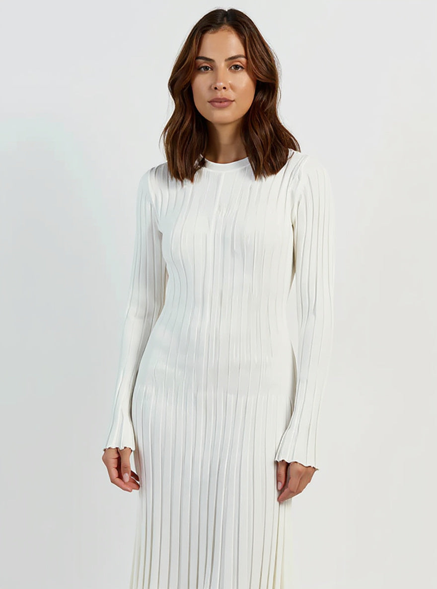 Ribbed Knit Maxi Dress, view 3
