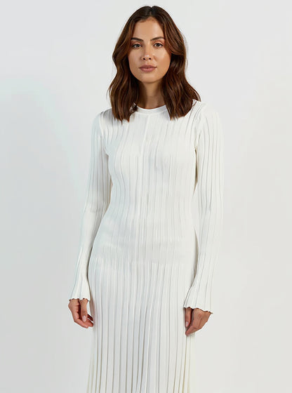 Ribbed Knit Maxi Dress, view 3