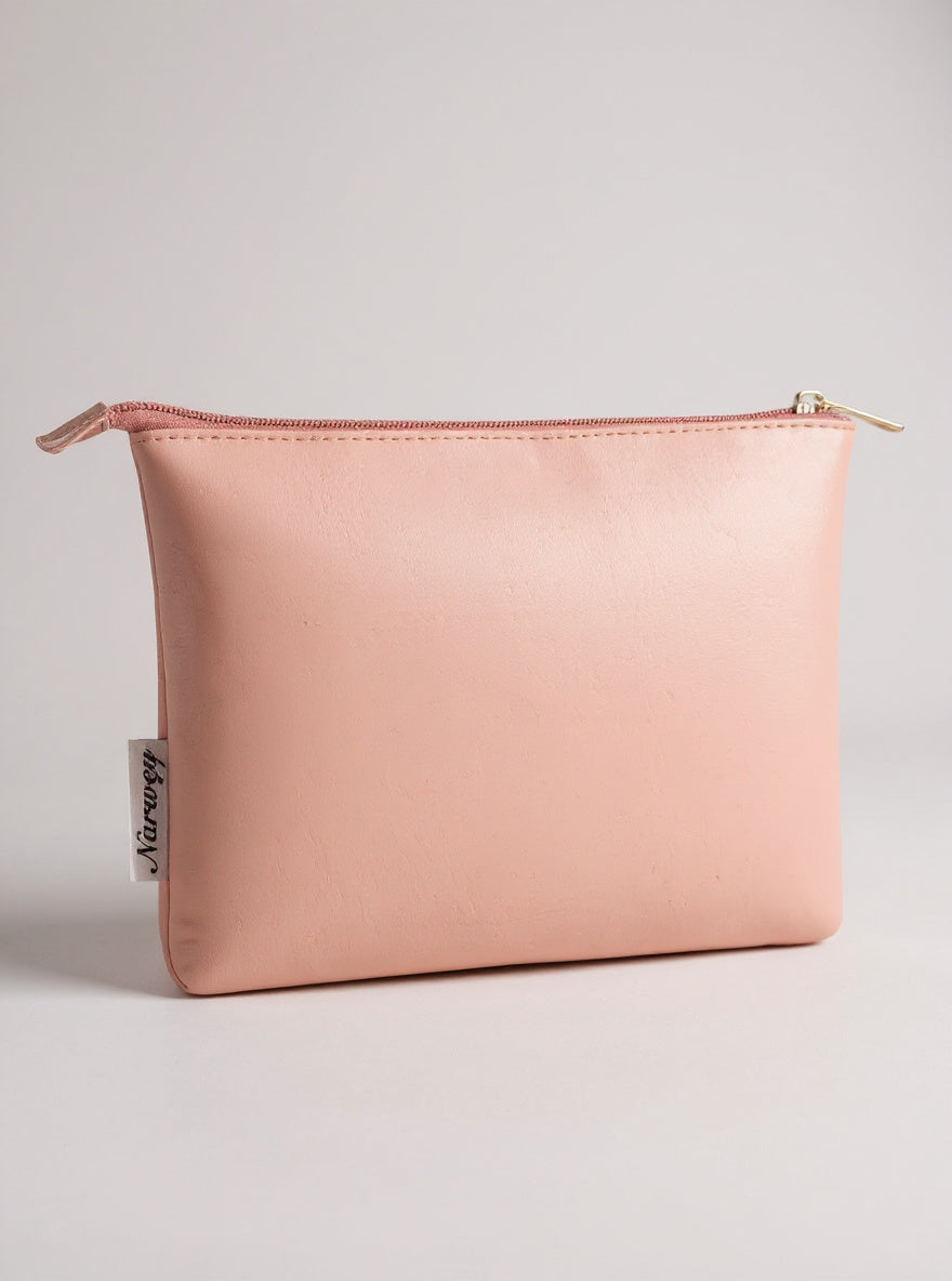 Faux Leather Cosmetic Pouch