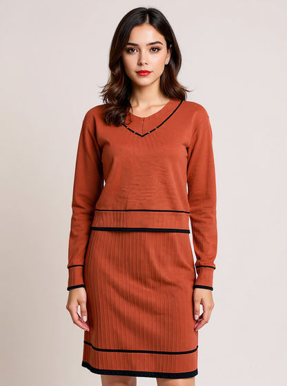 Knit Sweater & Skirt Set, view 2