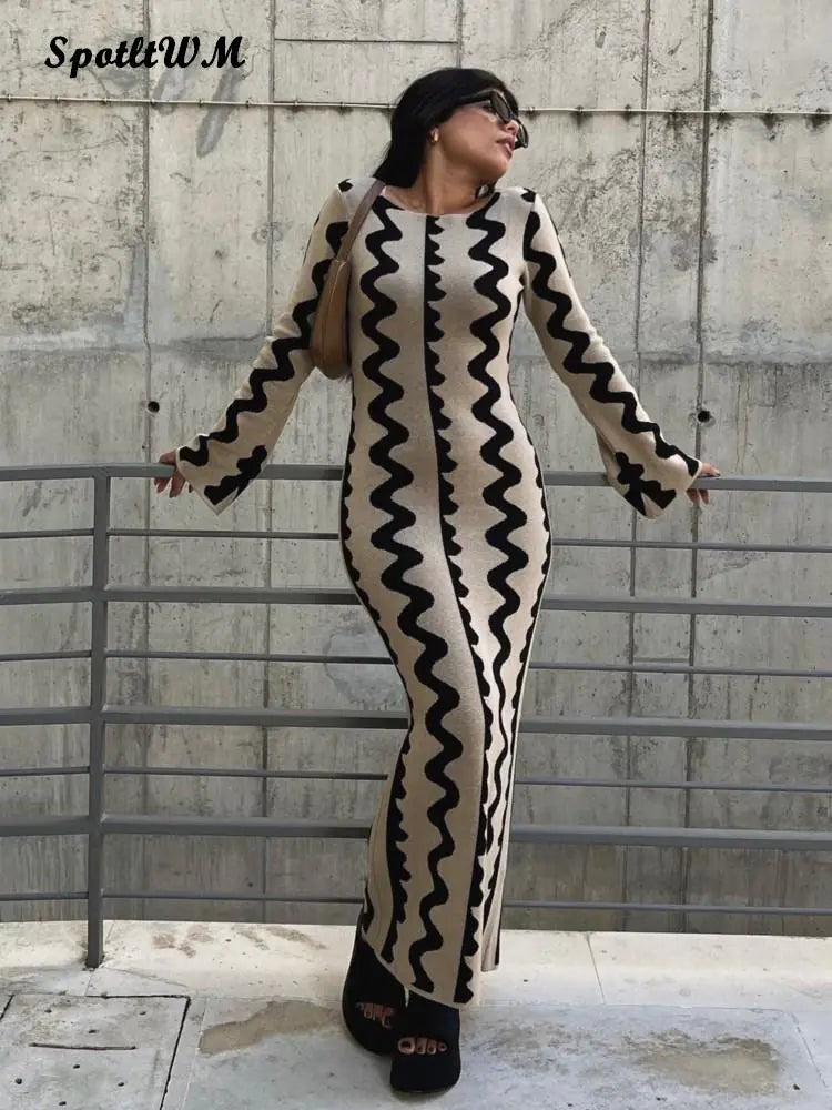Form-Fitting Knit Bodycon Dress with Stretch Fabric for a Perfect Fit