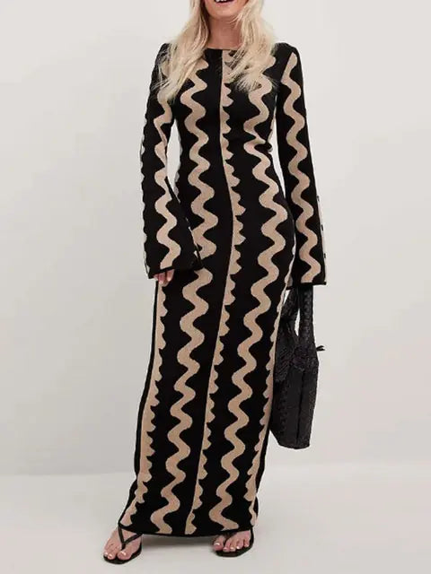 Form-Fitting Knit Bodycon Dress with Stretch Fabric for a Perfect Fit