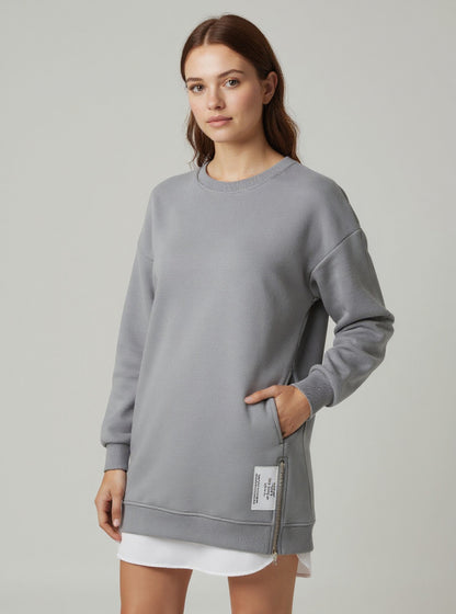 Plush Sweatshirt Dress, view 2
