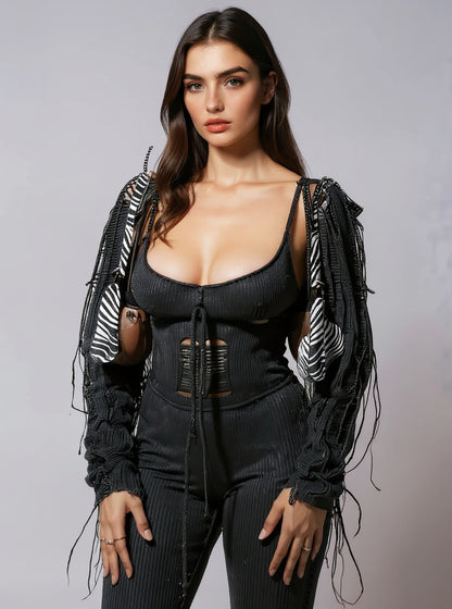Crochet Knit Jumpsuit, view 4