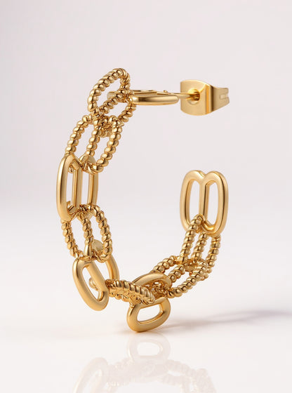 Gold-Plated Hoop Earrings, view 3