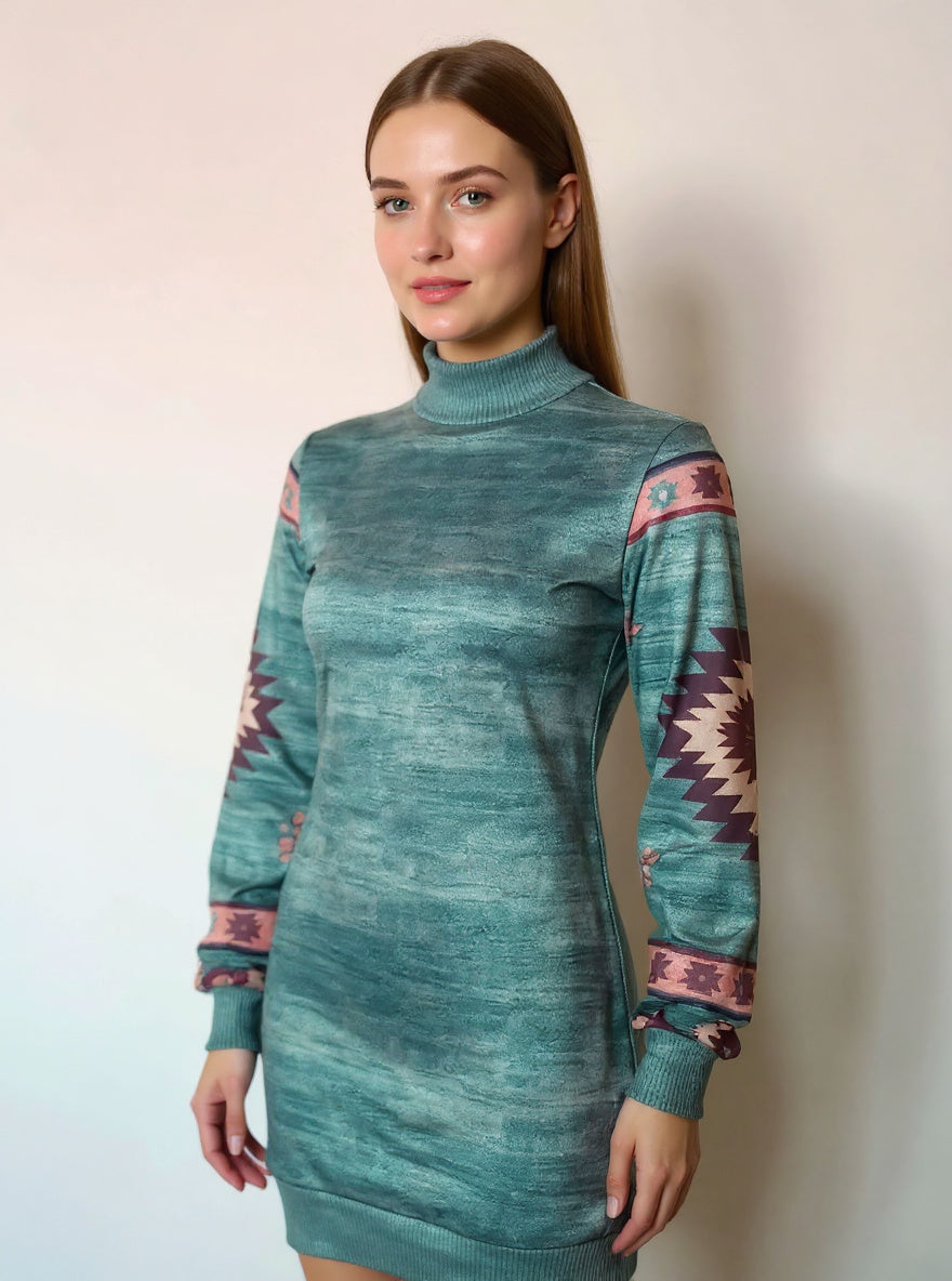 Bohemian Print Mini Dress, view 2